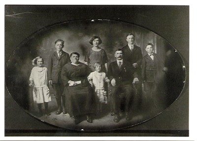 This picture is of Grandma Stella Perl's family, she is center front