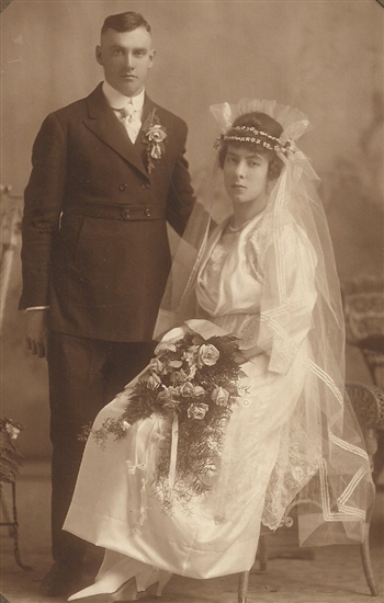 Grandpa and Grandma Karstaedt Wedding - November 26, 1919