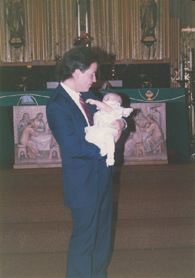 July 28, 1991 - with Alissa at her baptism