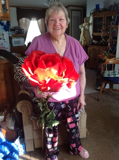 December 28, 2013 - Mom and her favorite flower