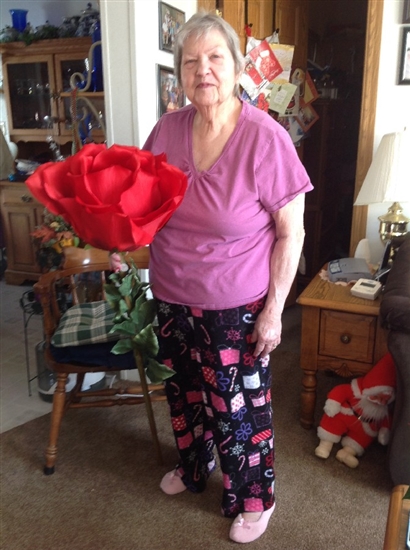 December 28, 2013 - Mom and her favorite flower