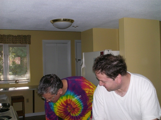 Todd doing the dishes.