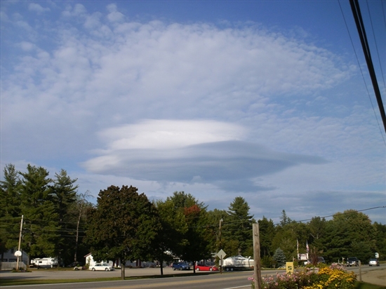 Rick found this cloud formation to be very interesting. It was more circular before he got the shot. It almost looked like an UFO.