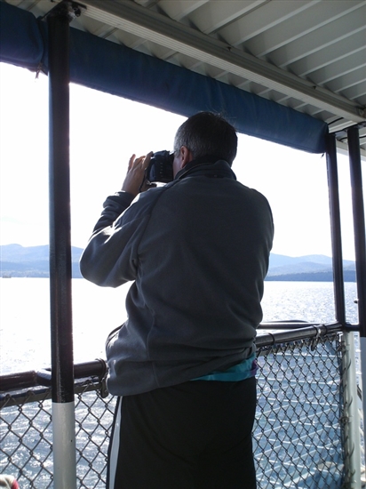 Eddie taking pictures during our boat ride.