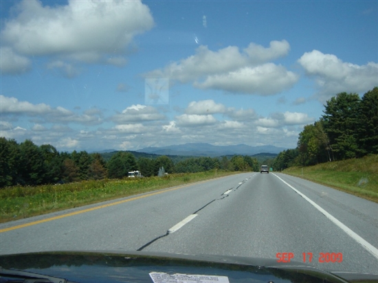 Our drive to Vermont.