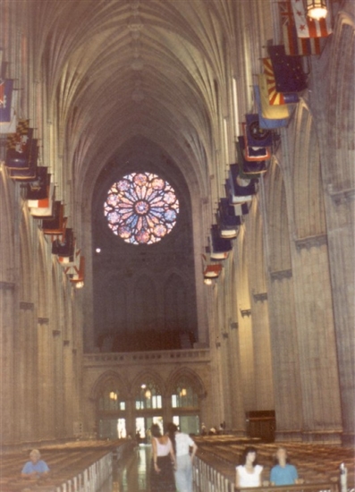 At the Washington National Cathedral - August 5, 1987 - Happy 57th Birthday Dad!