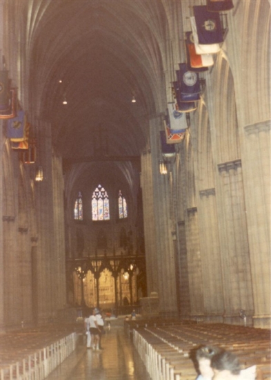 At the Washington National Cathedral - August 5, 1987 - Happy 57th Birthday Dad!