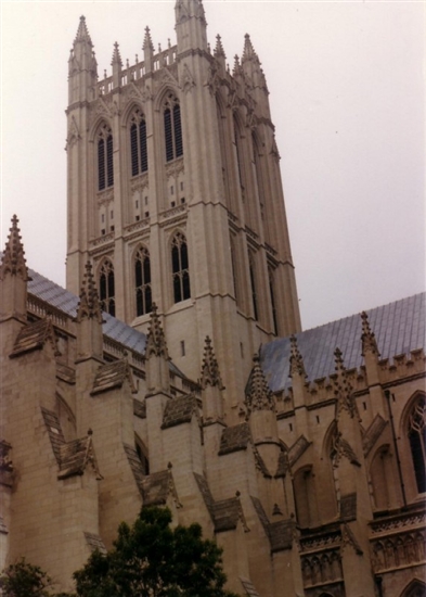 At the Washington National Cathedral - August 5, 1987 - Happy 57th Birthday Dad!