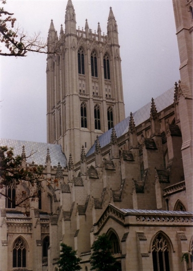 At the Washington National Cathedral - August 5, 1987 - Happy 57th Birthday Dad!