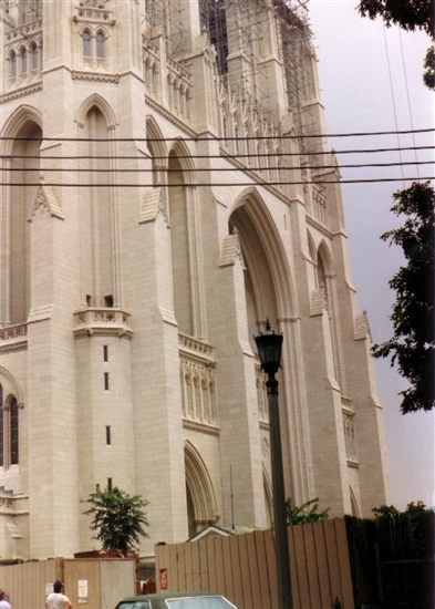 At the Washington National Cathedral - August 5, 1987 - Happy 57th Birthday Dad!